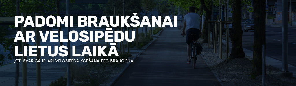Patarimai, kaip važiuoti dviračiu per lietų