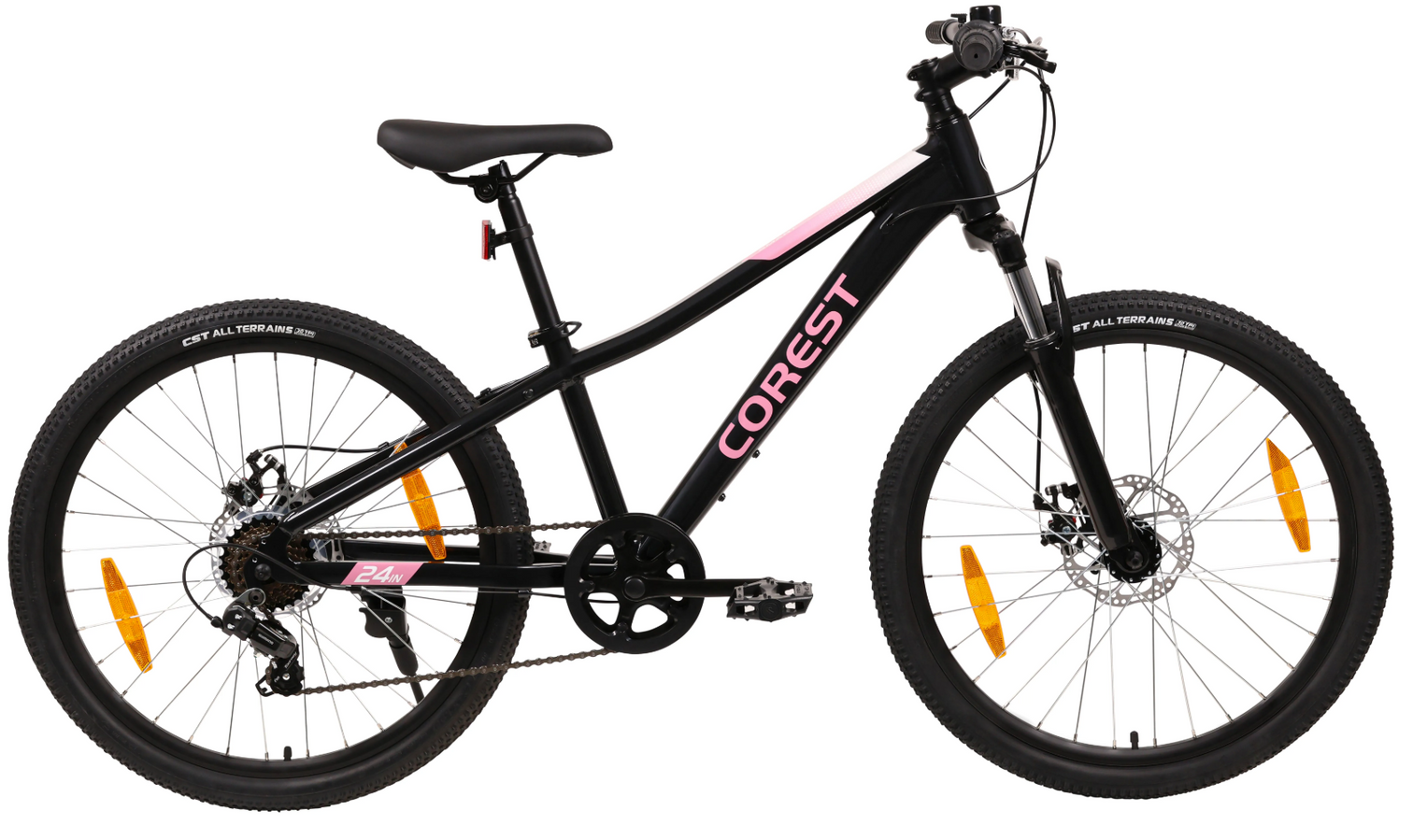 COREST YUB024 24 Unisex 12" TOURNEY 1x7*Black-Pink glossy